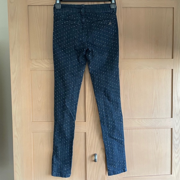 Joe's Jeans Medium Wash Studded Skinny Jeans Black Pistol Girl's 12 - Picture 5 of 11